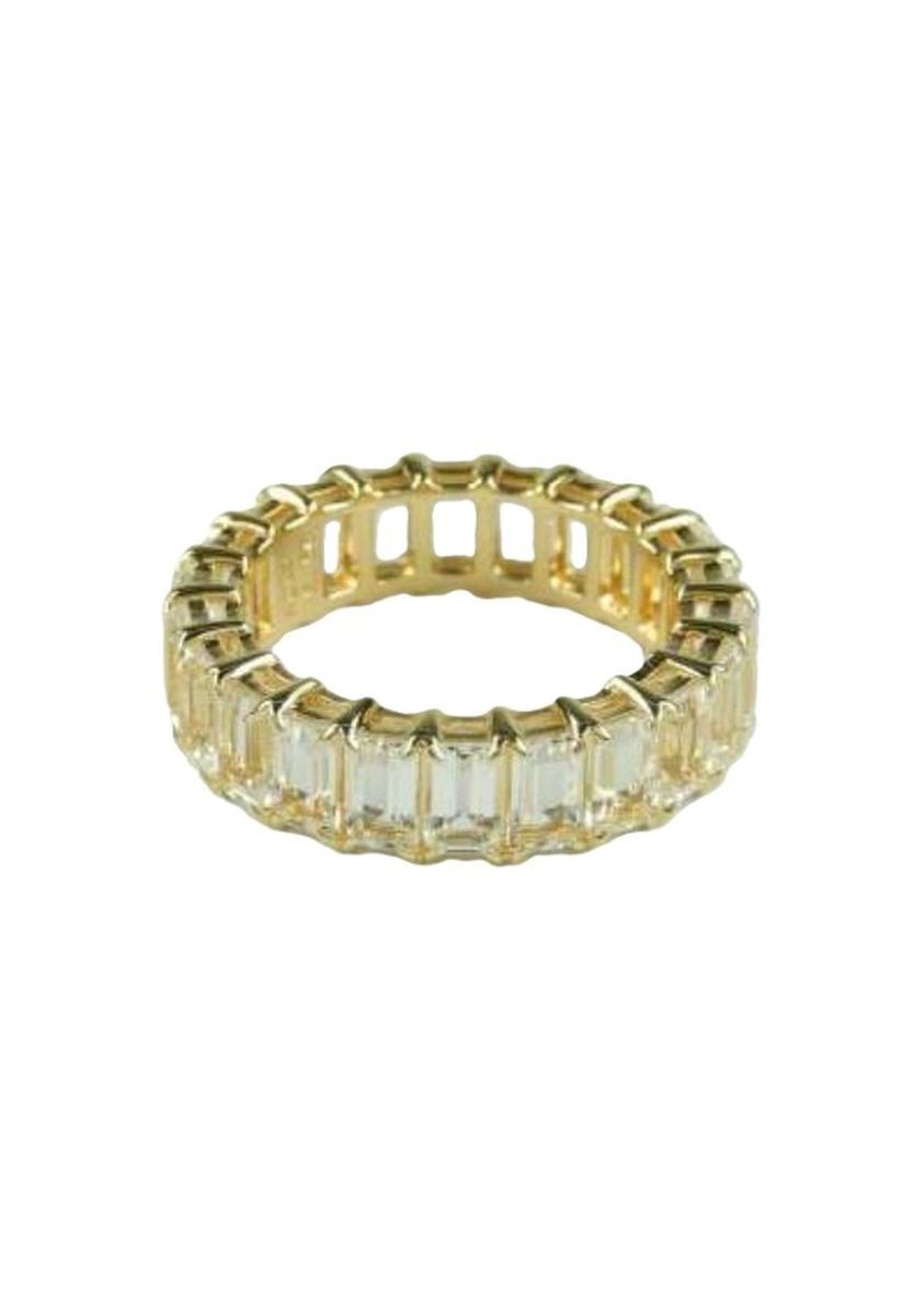 Kristall-Ewigkeitsring mit Goldband