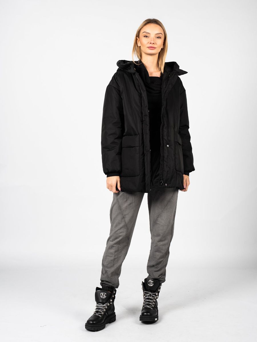 Wasserabweisende Pufferjacke mit Kapuze