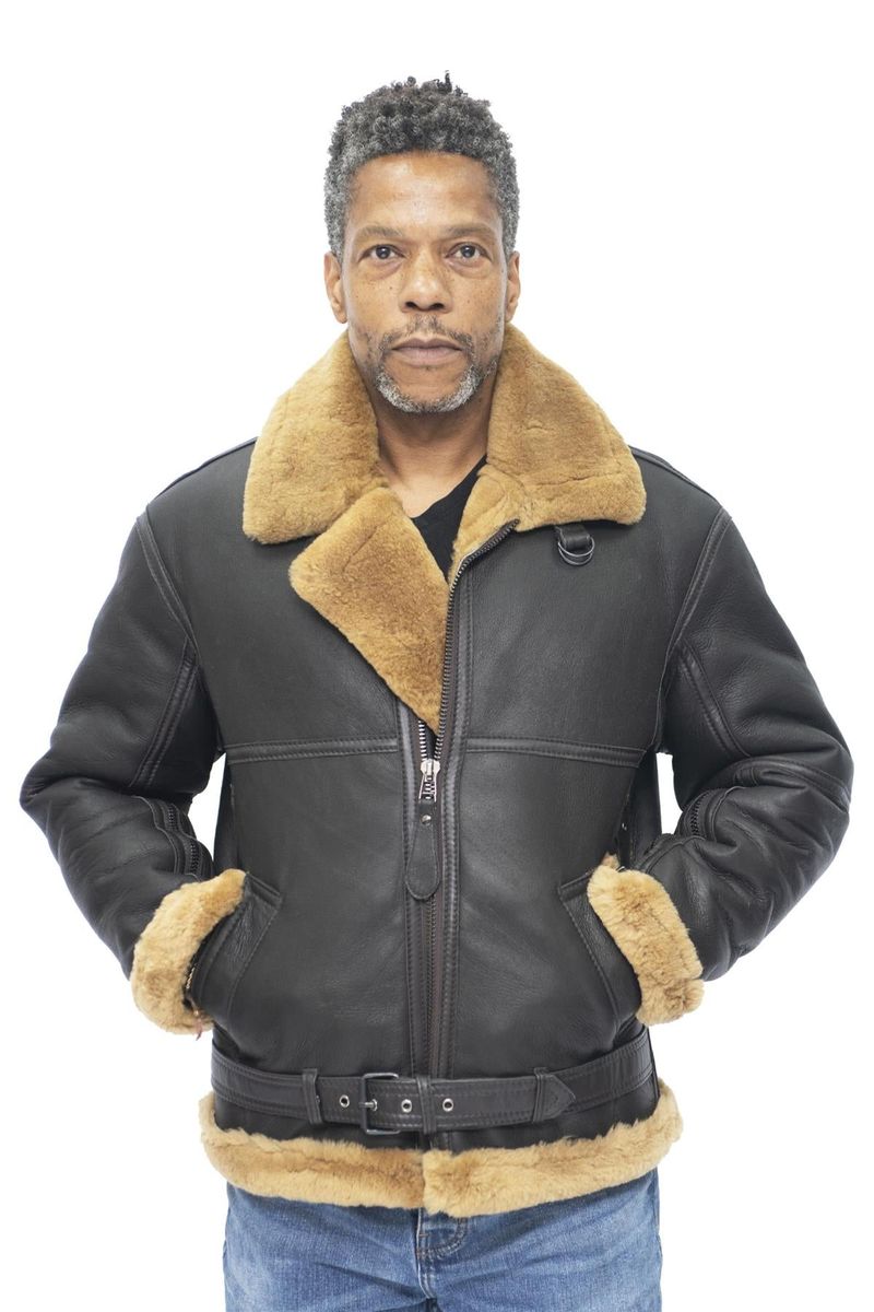 Herren RAF-Fliegerjacke aus Schafsleder