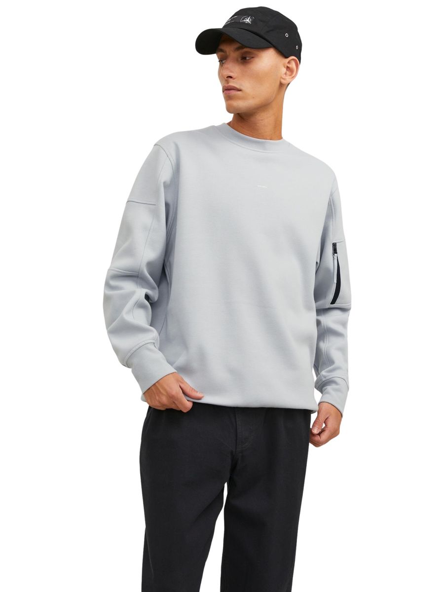 Herren-Sweatshirt mit Rundhalsausschnitt und lockerer Passform