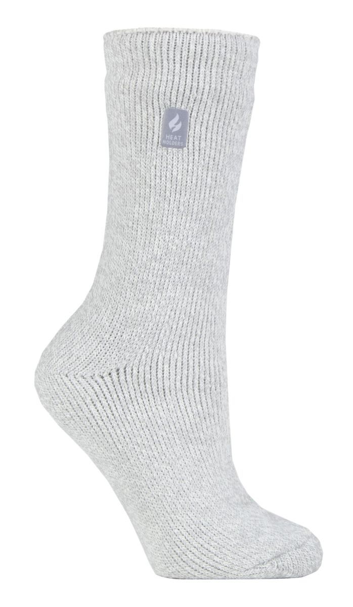 Wärmehalter - Damen Thermosocken für den Winter | Outdoor & Indoor Socken | Kuschelig & Flauschig | Geschenke für Frauen - Silbergrau (Wien)