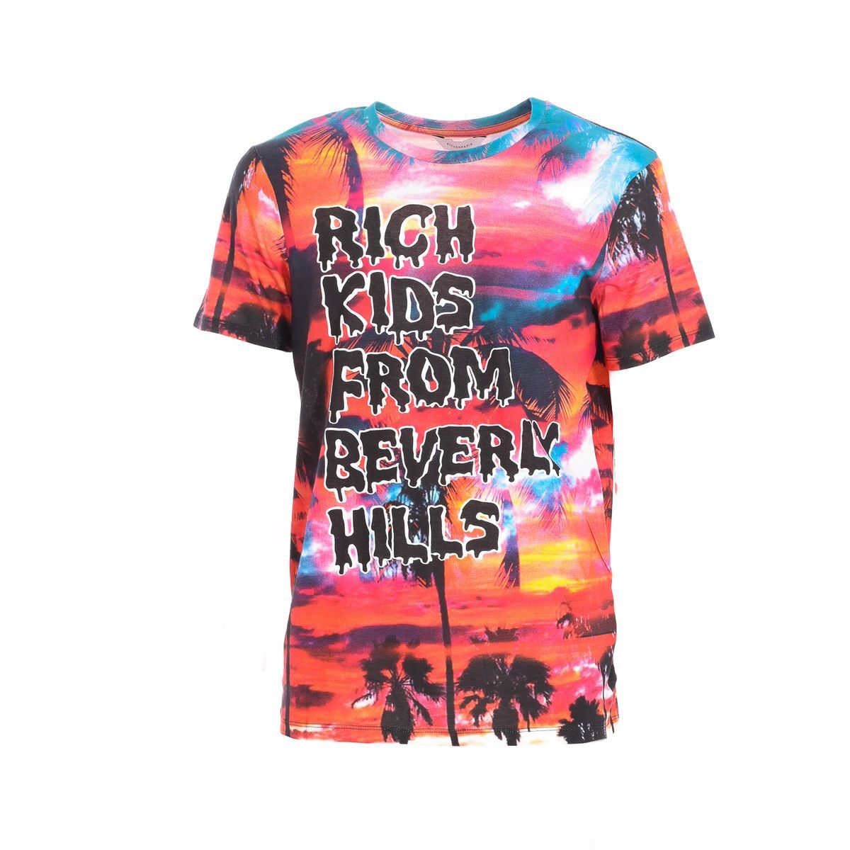 Grafik T-Shirt mit tropischem Druck