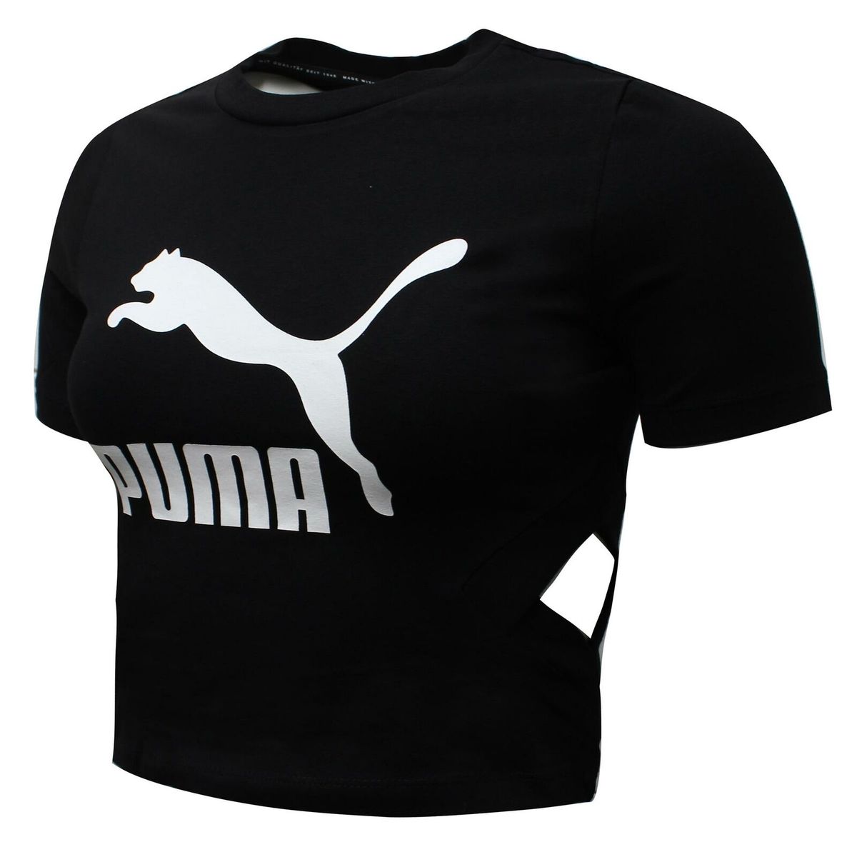 Damen Crop T-Shirt mit Grafiklogo