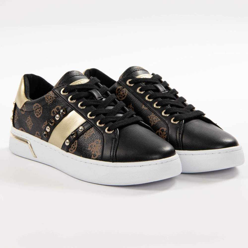 Braune Monogramm-Fashion-Sneakers