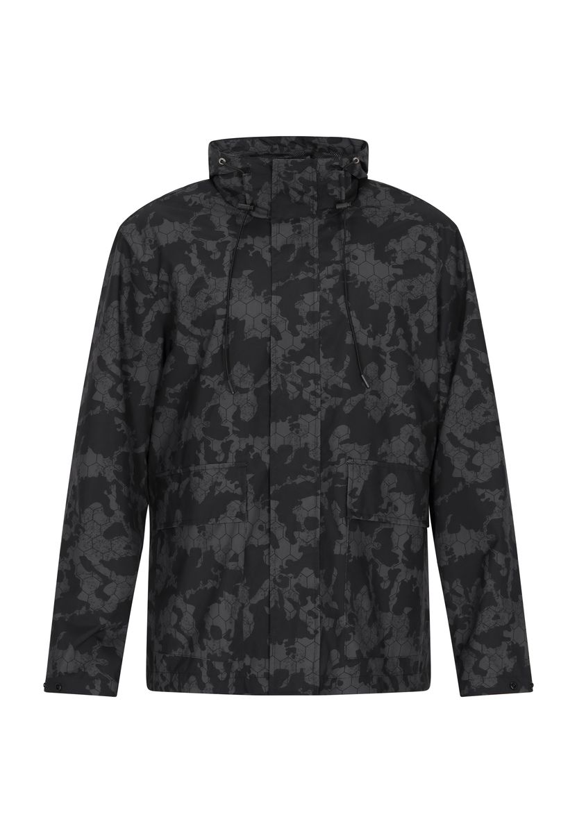 Mo Anorak Herren Dunkelgrau Schwarz Camouflage
