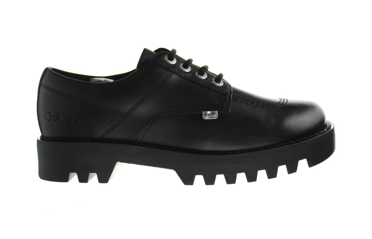 Klassische schwarze Derby Schuhe aus Leder
