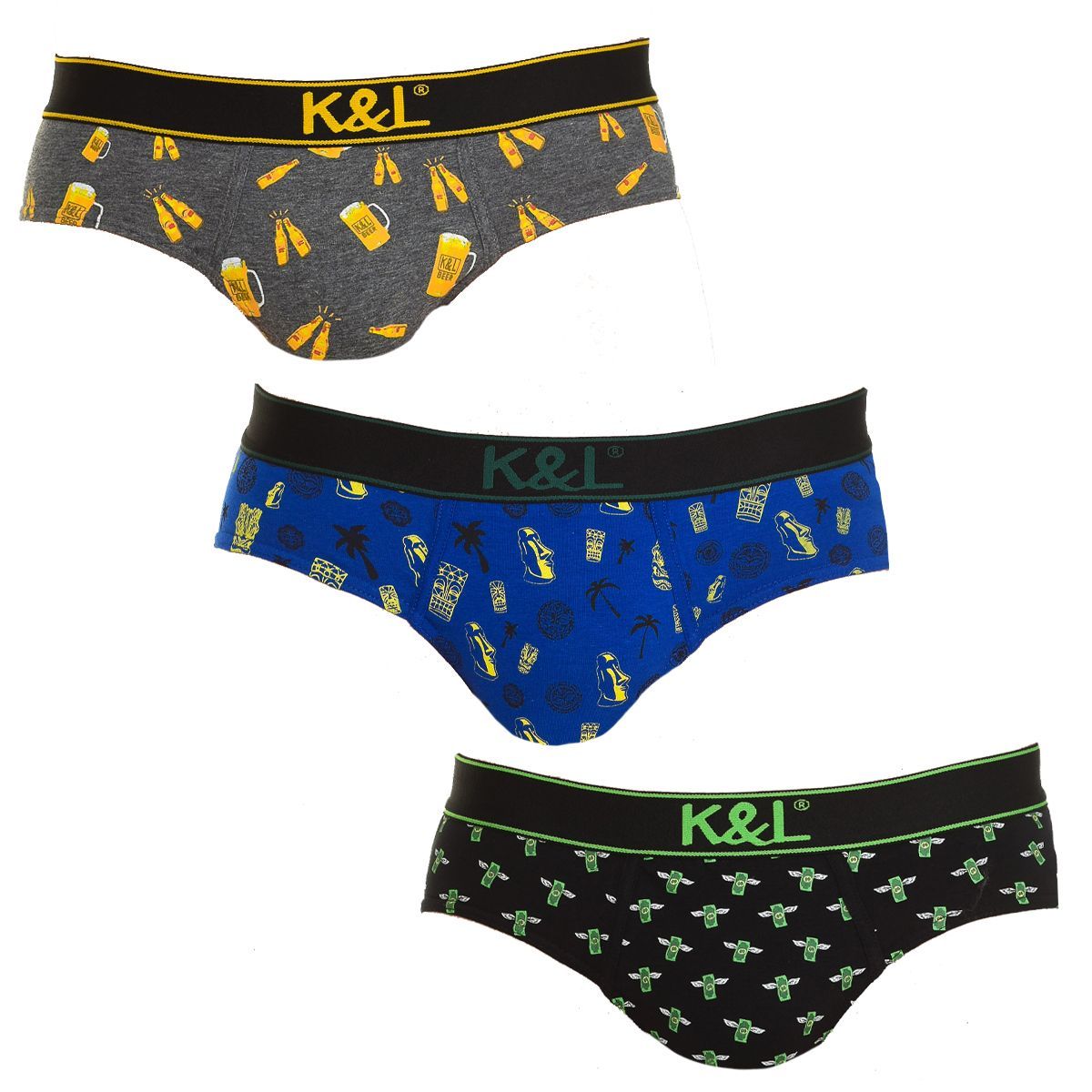 Herrenslips mit lustigem Print, 3er-Pack
