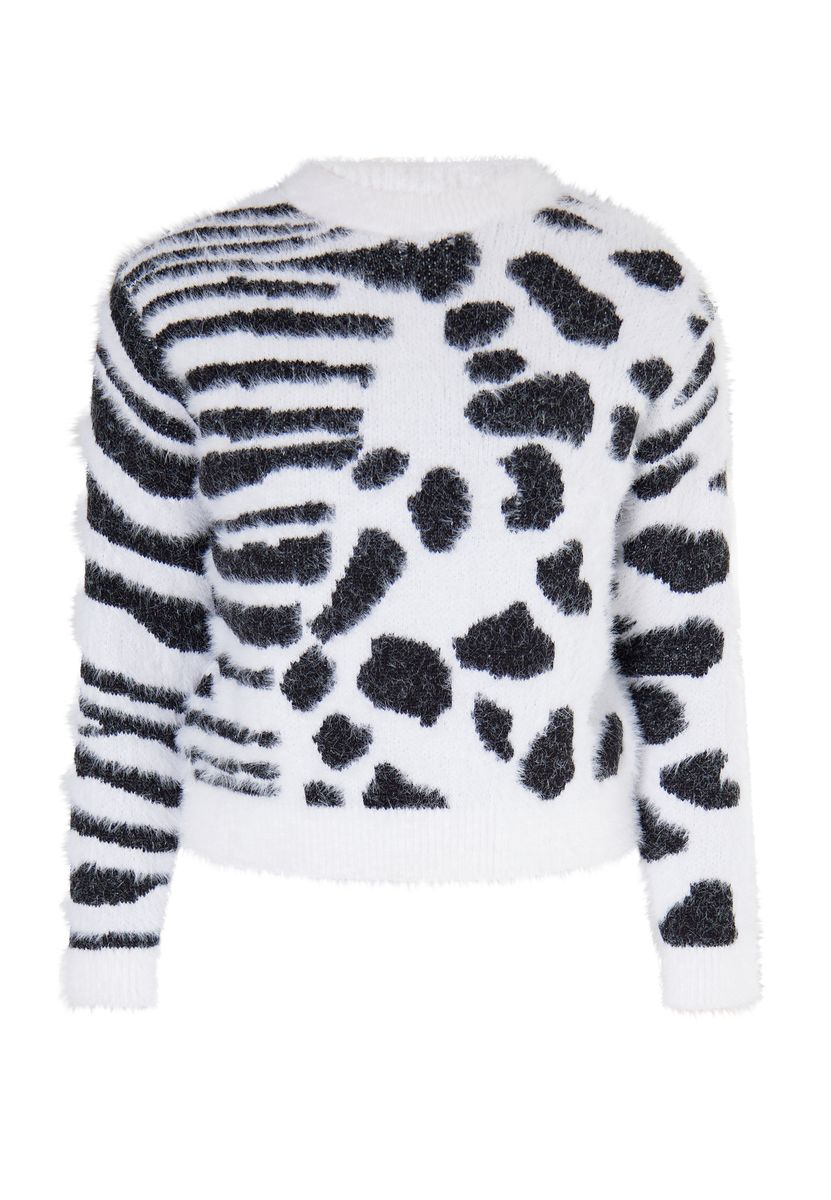 Mymo Strickpullover Mädchen (Kids) weiss
