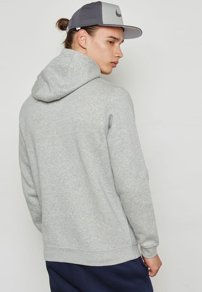 Fleece-Kapuzenpullover mit Logo-Stickerei