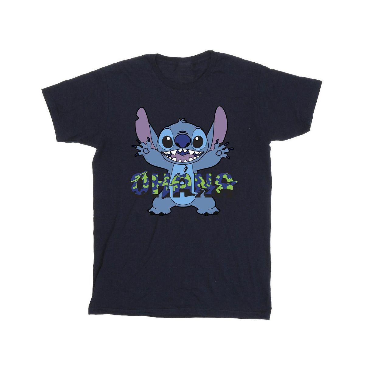 Disney - "Lilo And Stitch Ohana Blue Glitch" T-Shirt für Herren (Marineblau)