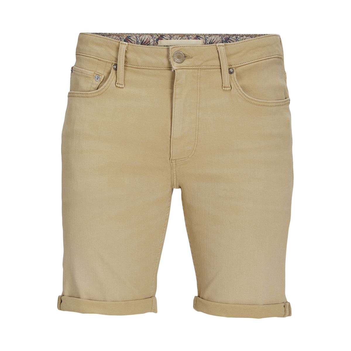 Herren Slim-Fit Chino Shorts mit Umschlägen