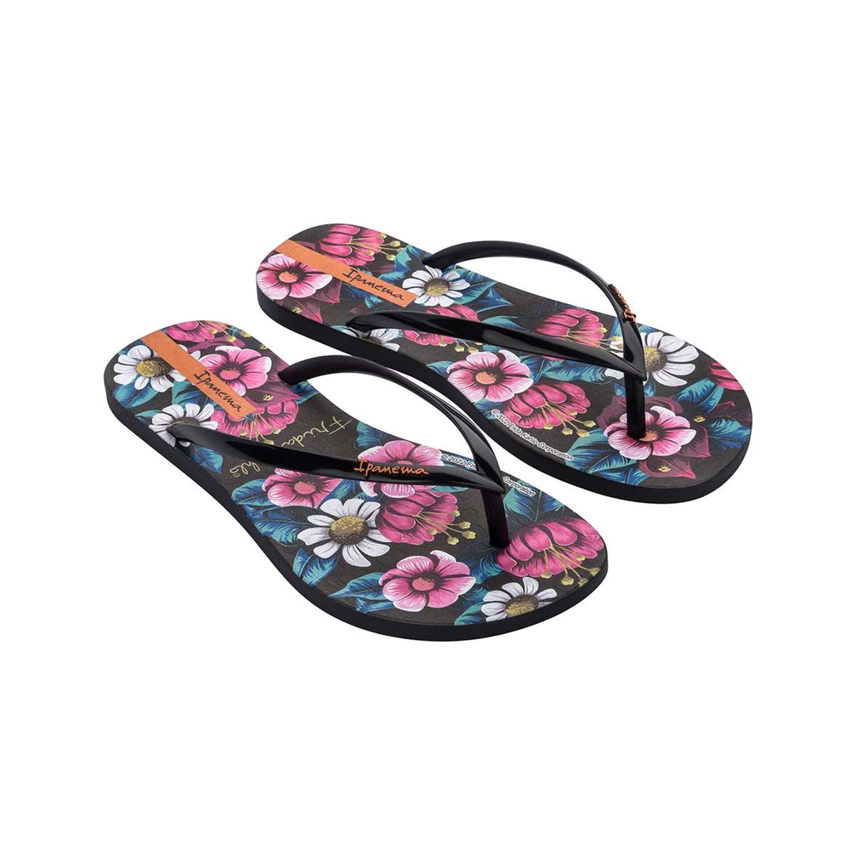 Zehentrenner mit Blumenmuster