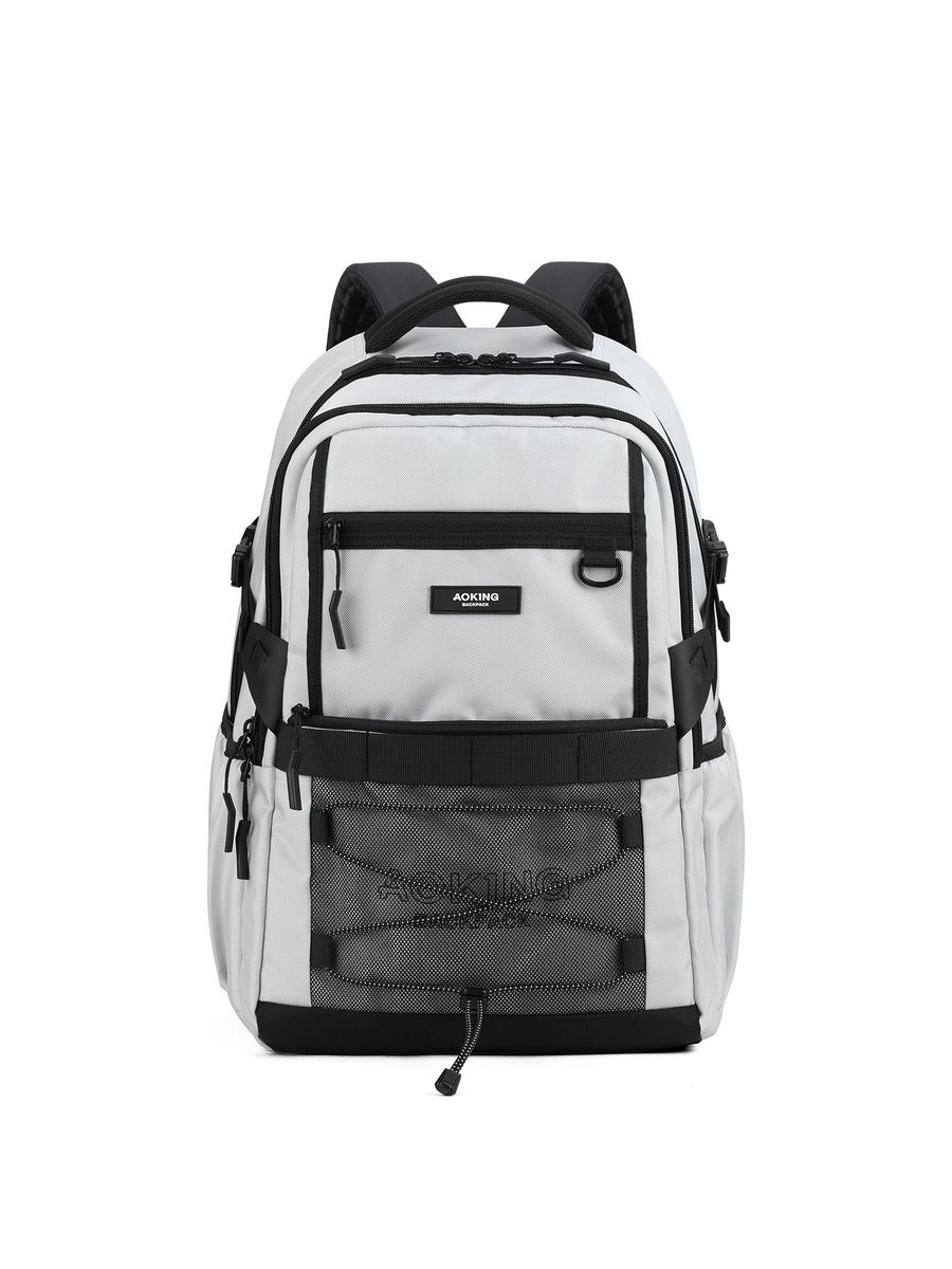 Hellgrauer lässiger Unisex-Rucksack