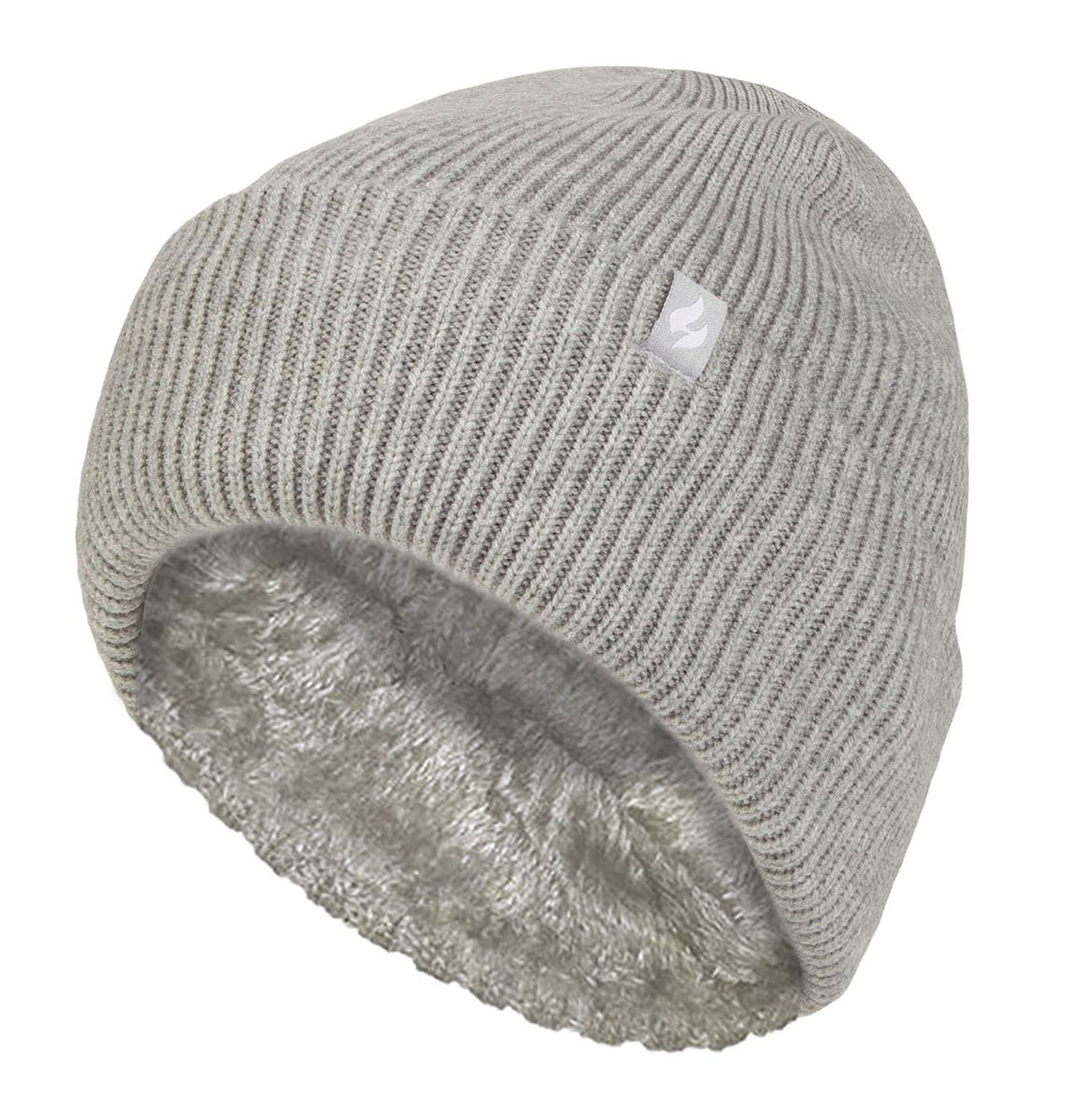 Gerippte Beanie mit Fleece-Futter