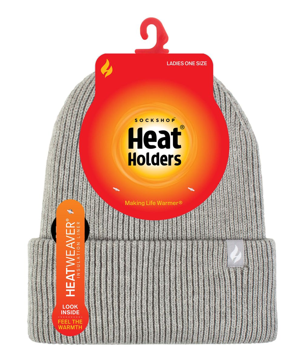 Gerippte Beanie mit Fleece-Futter