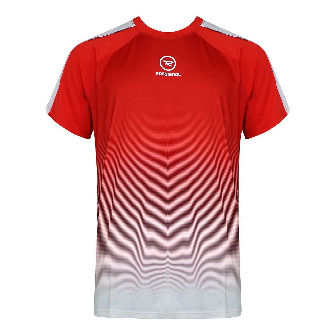 Herren Rot Gradient Trainings-T-Shirt