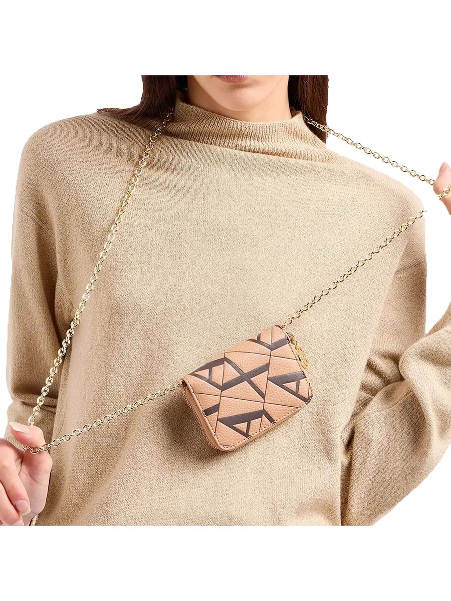 Mini-Umhängetasche mit geometrischem Print