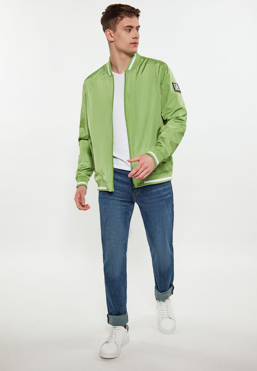 Sportliche Bomberjacke mit Streifendetails