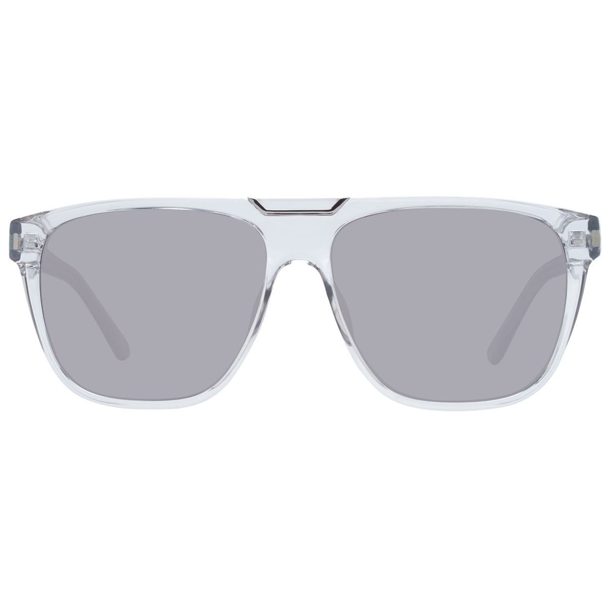 Quadratische Sonnenbrille mit transparentem Rahmen