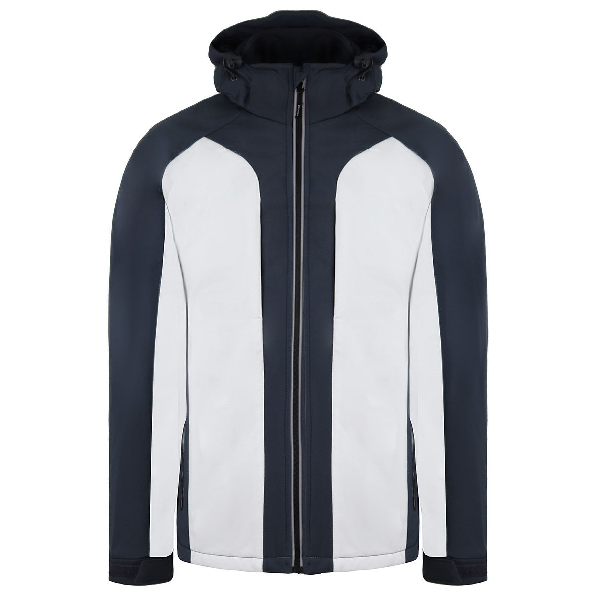 Herren Softshelljacke mit Kapuze, zweifarbig