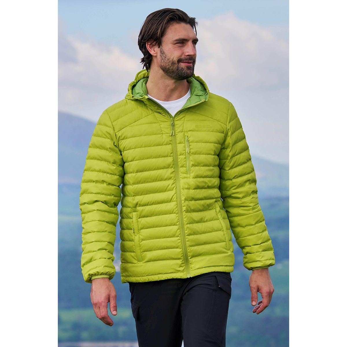 Leichte Outdoor-Steppjacke mit Kapuze