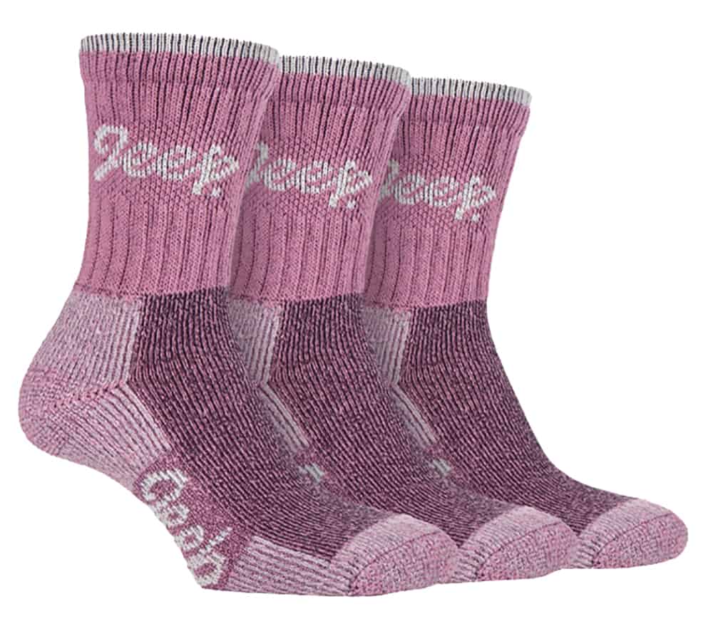 JEEP TERRAIN - 3 Paar Baumwoll-Wandersocken für Damen