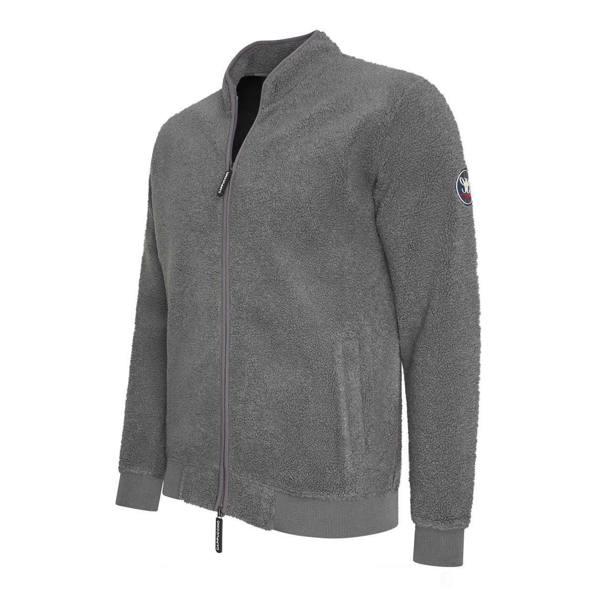 Herren Sherpa Fleece Jacke mit Reißverschluss