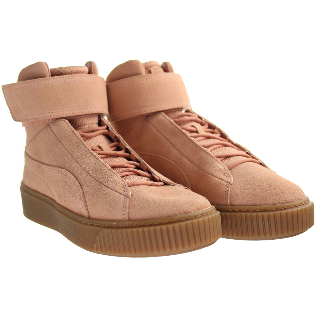 Mid-Top Plateau-Sneaker aus Wildleder