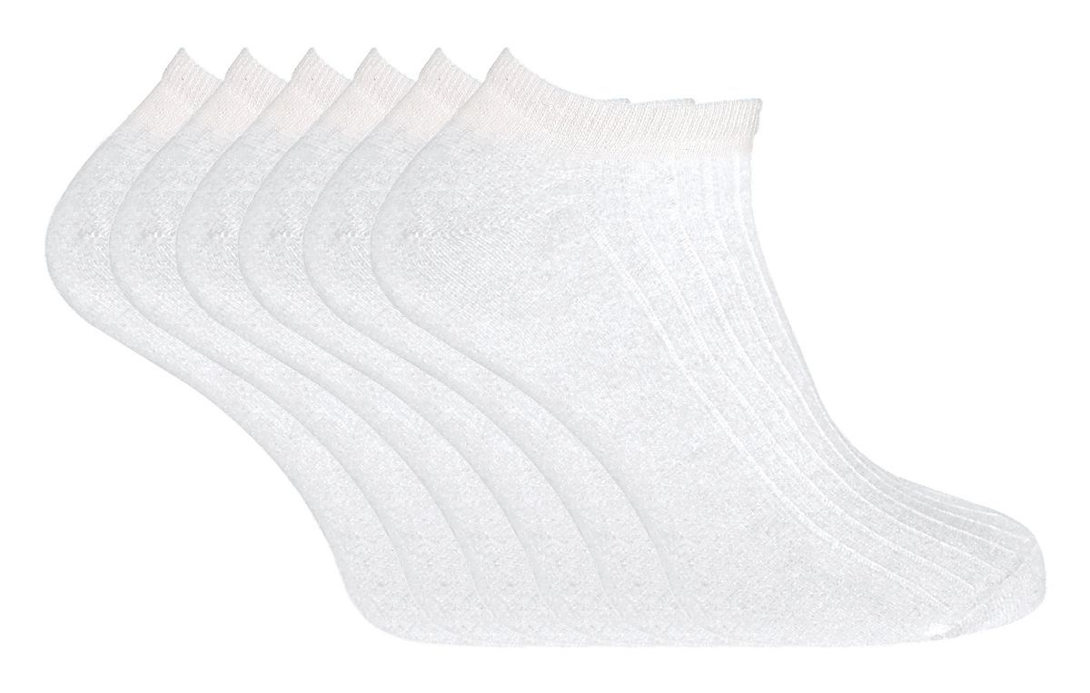 Herren 100% Baumwolle Knöchel Socken | Sock Snob | Atmungsaktive No Show Soft Invisible Trainer Socken - Weiß