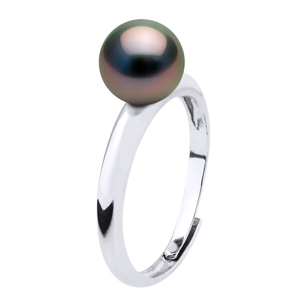 Eleganter gewölbter Ring mit Tahitiperle