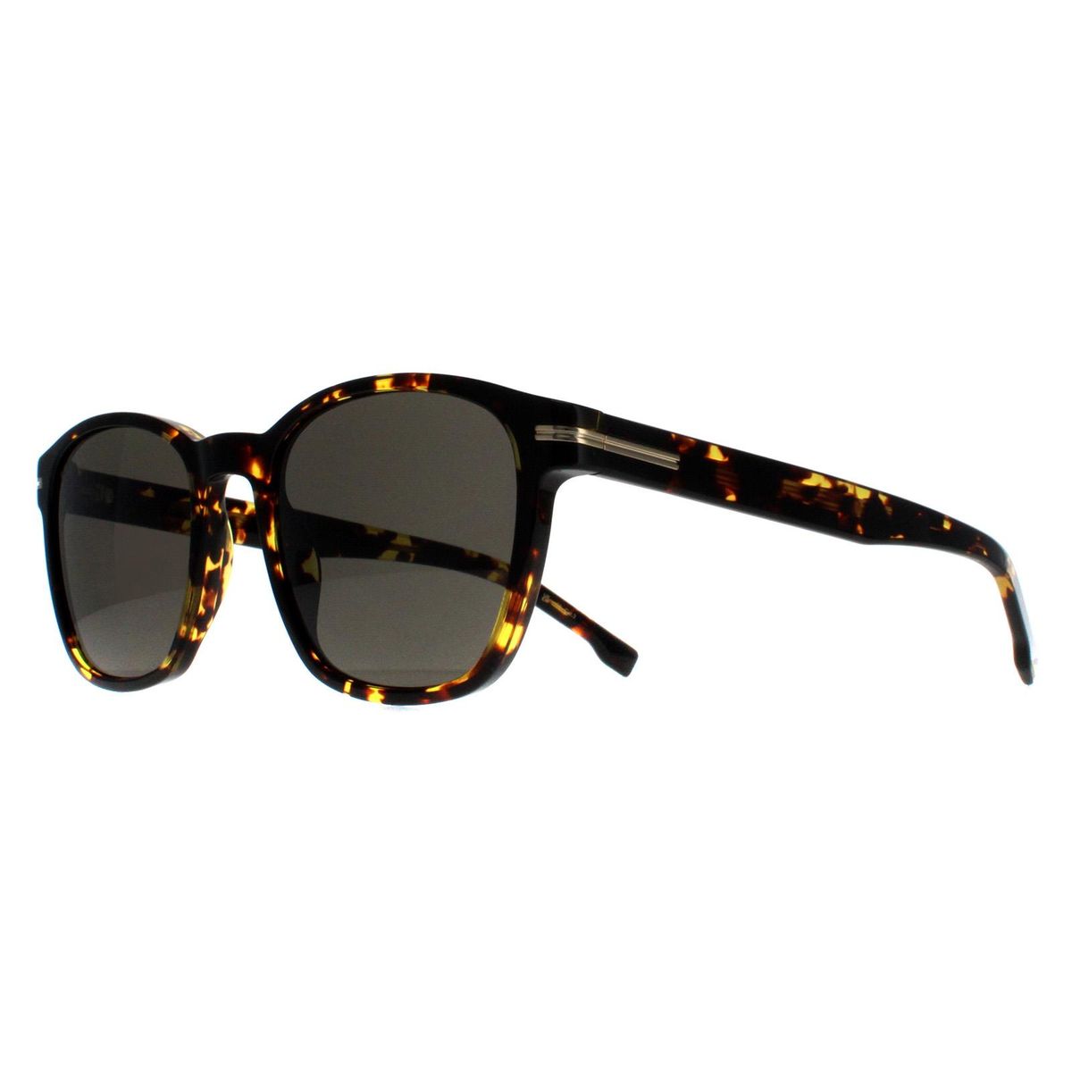 Klassische eckige Sonnenbrille aus Havanna-Acetat