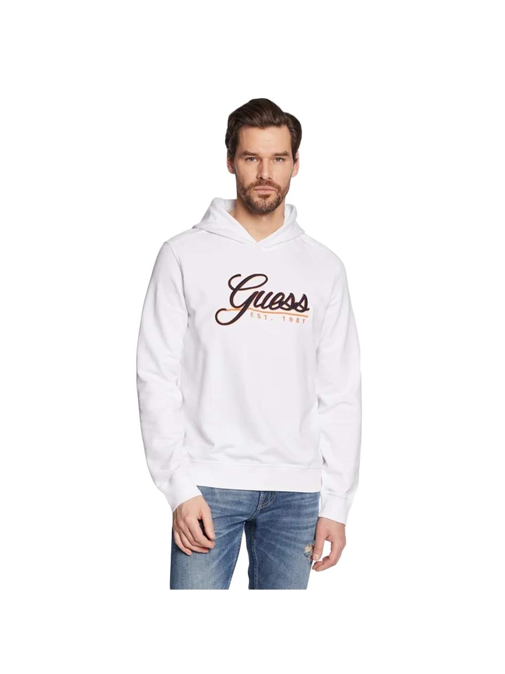 Guess schwarzer Hoodie mit Logo