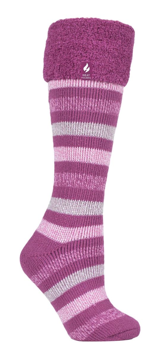 Gestreifte Thermo-Kniehohe Stiefelsocken