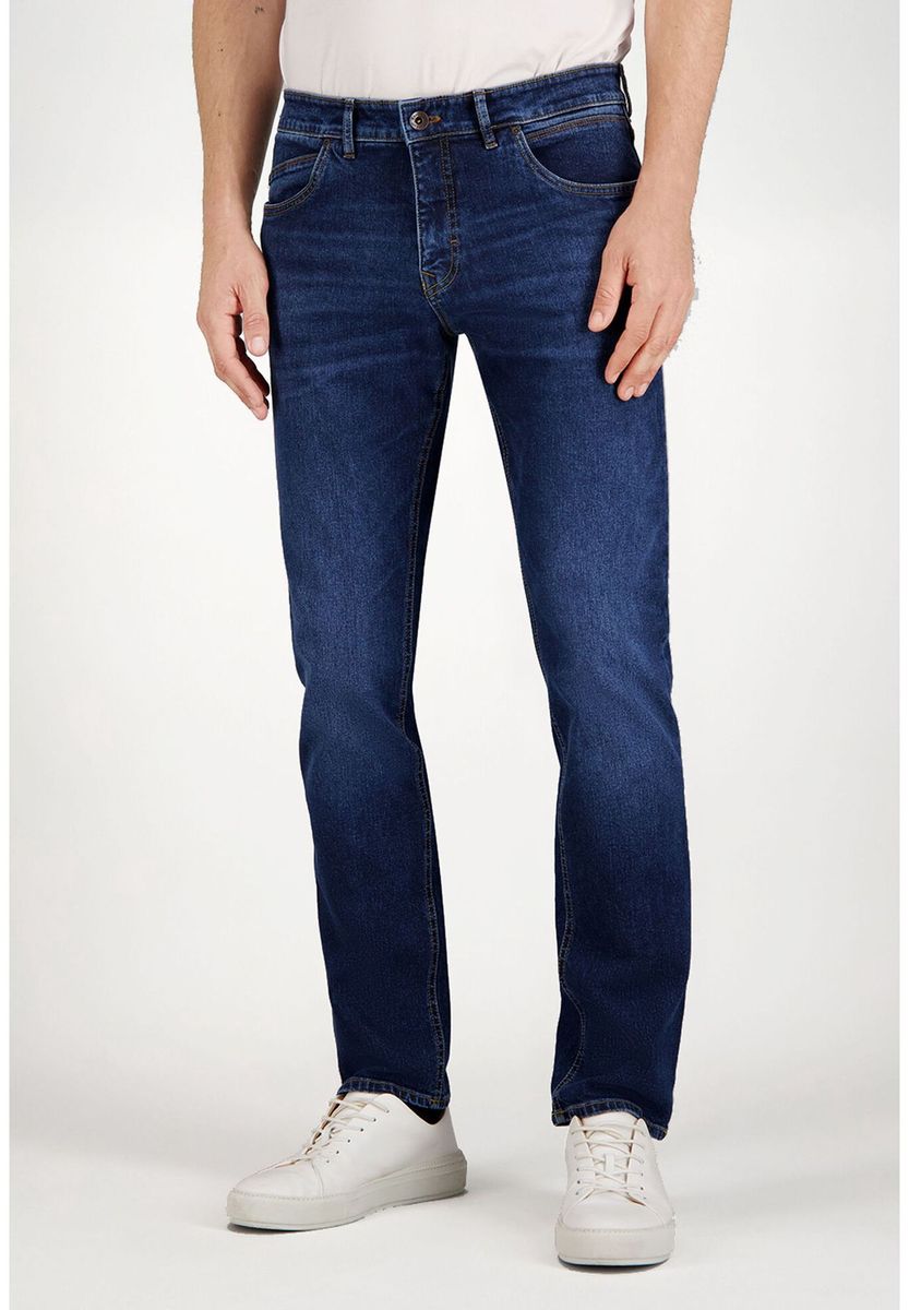 Gerade geschnittene Jeans aus dunklem Denim