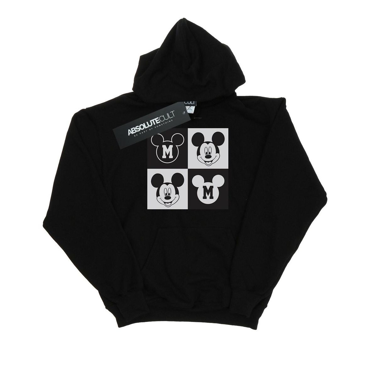 Disney - "Mickey Mouse Smiling Squares" Kapuzenpullover für Damen (Schwarz)