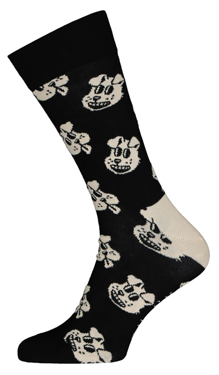Happy Socks Neuheiten Bunte Helle Baumwollmischung Hundesocken - Schwarz