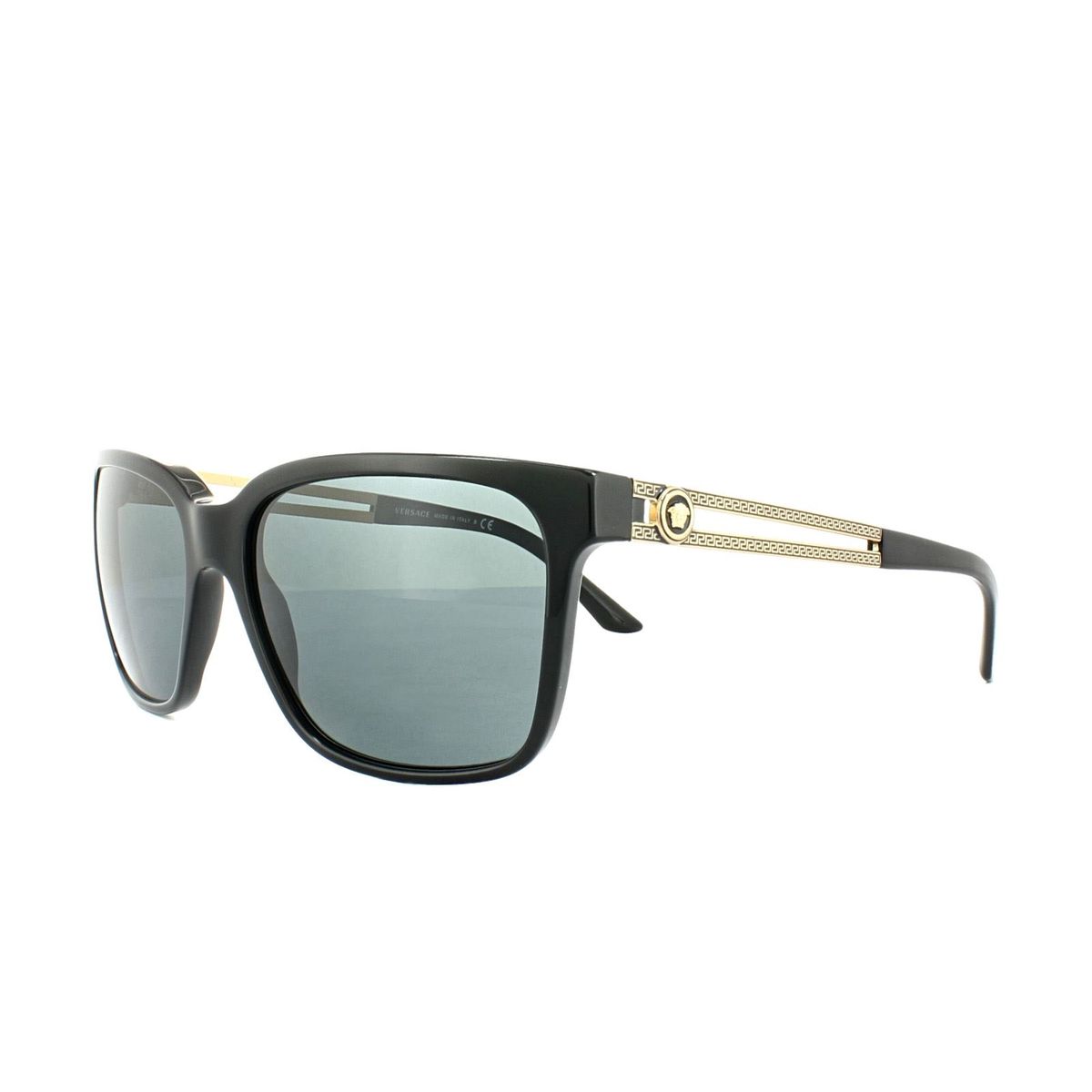 Markante quadratische Sonnenbrille mit Greca-Detail