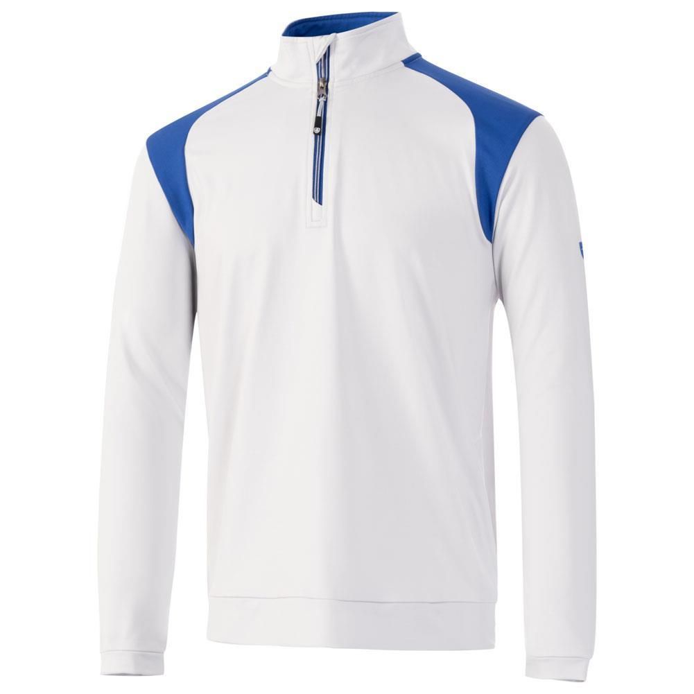 Herren Langarm-Pullover mit halbem Reißverschluss