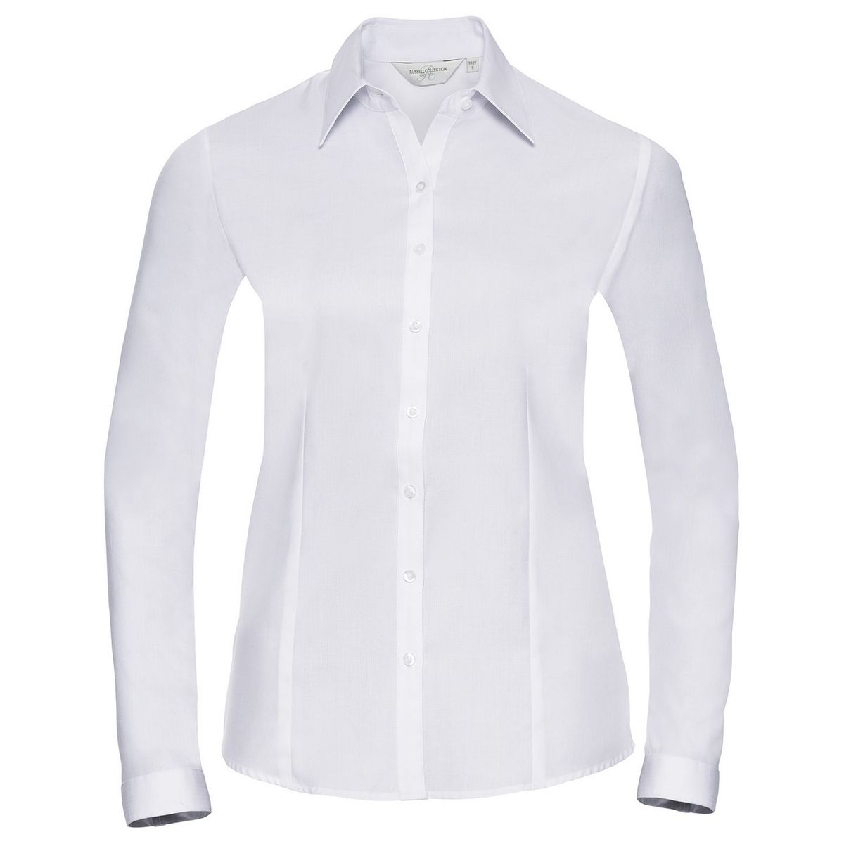 Russell Collection - Hemd für Damen Langärmlig (Weiß)