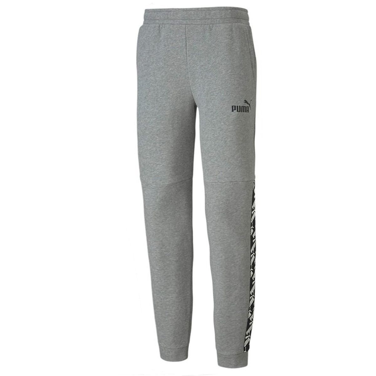 Graue Herren-Sweathose mit Logo-Streifen