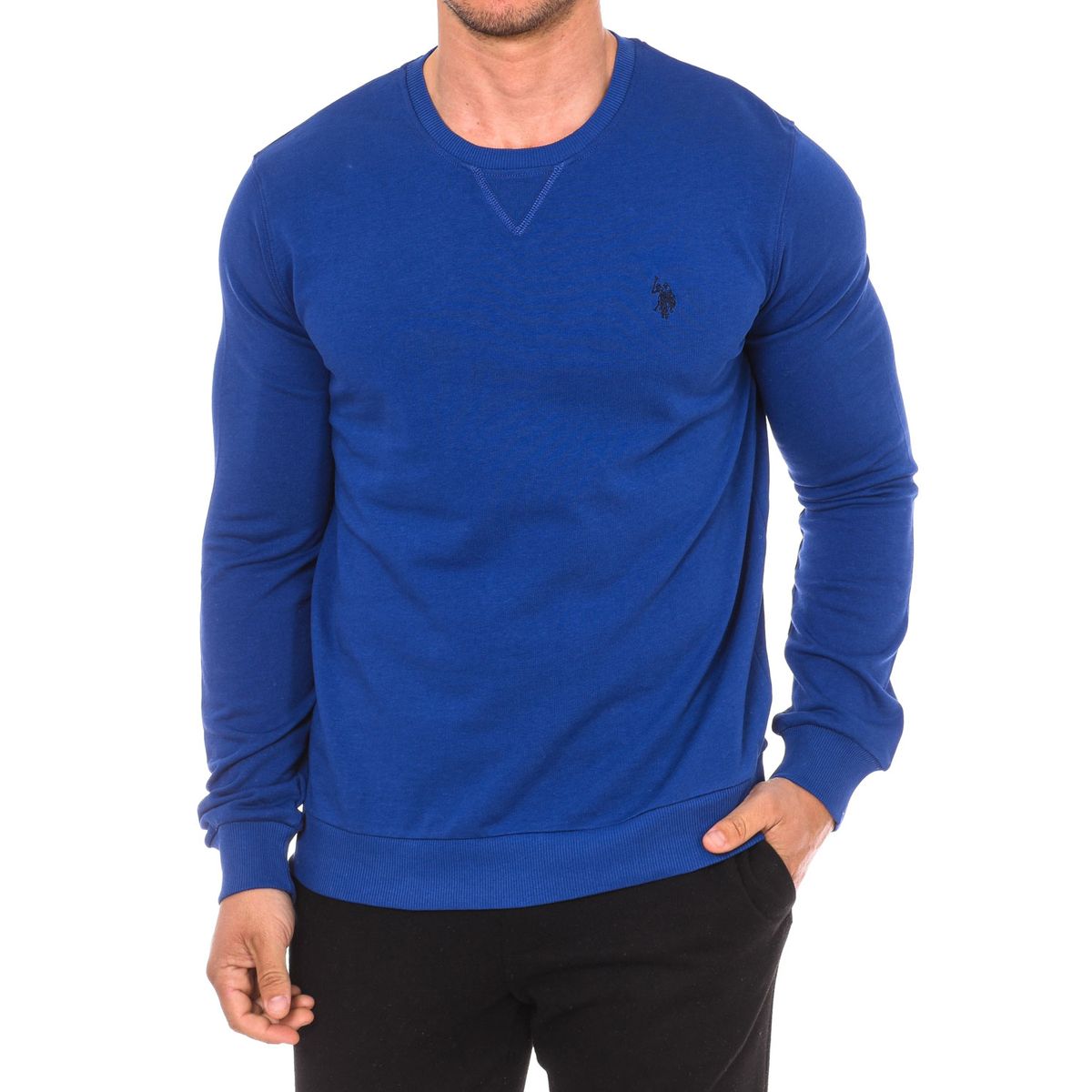 Herren Langarm Sweatshirt mit Rundhalsausschnitt