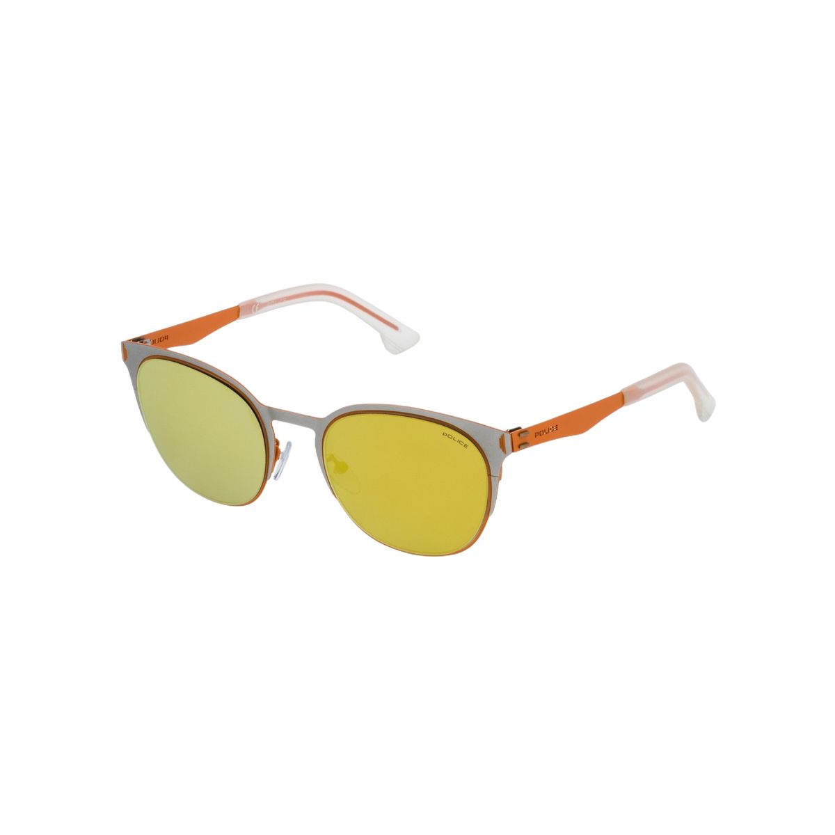 Runde Unisex-Sonnenbrille mit Spiegelgläsern