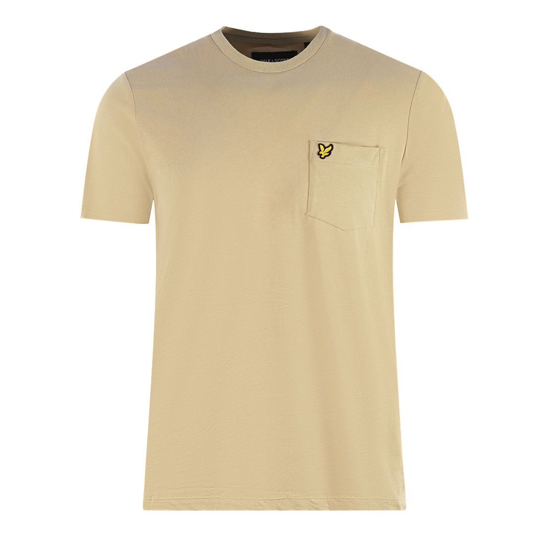 Klassisches T-Shirt mit Rundhalsausschnitt und Tasche