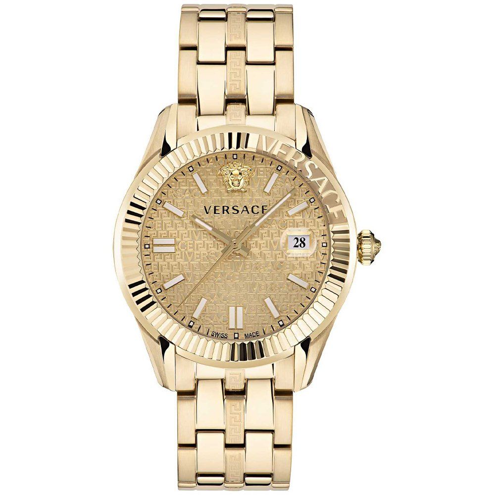 Elegante goldfarbene Analoguhr