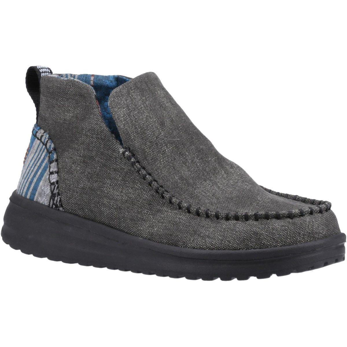HEYDUDE Denny Cotton Damen Stiefel Schwarz
