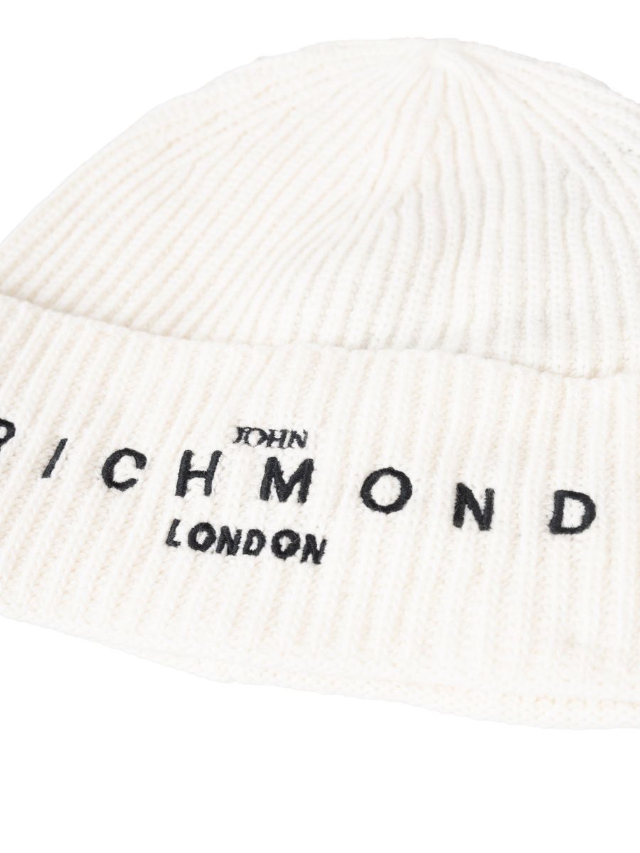 Rippstrick-Beanie mit Logo-Stickerei