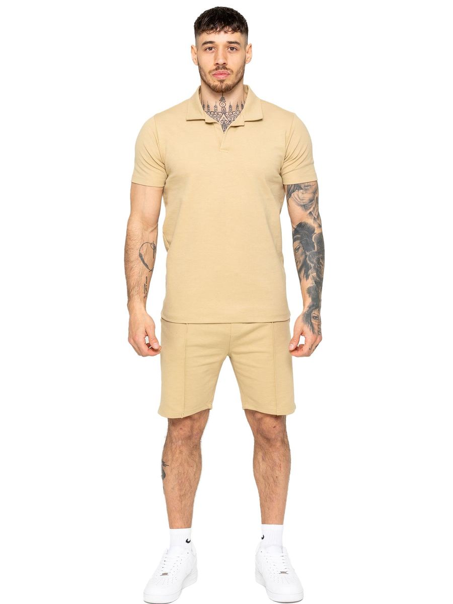 Herren-Freizeit-Polo-Shirt-Outfit-Set