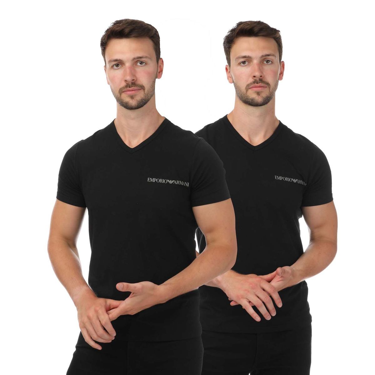 Herren Klassisches V-Ausschnitt T-Shirt Set