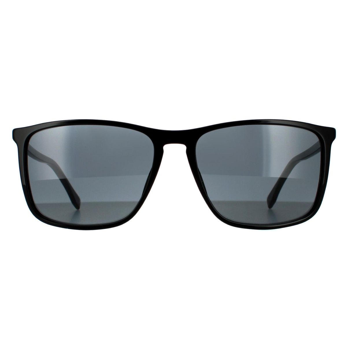 Quadratische Sonnenbrille mit schwarzem Rahmen
