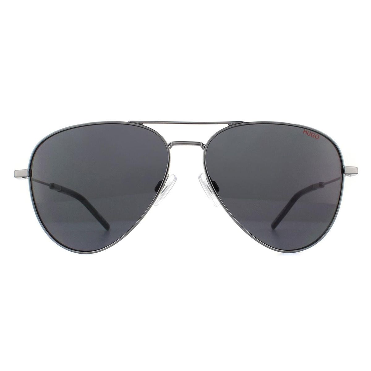 Pilotenbrille mit dunkelgrauen Gläsern